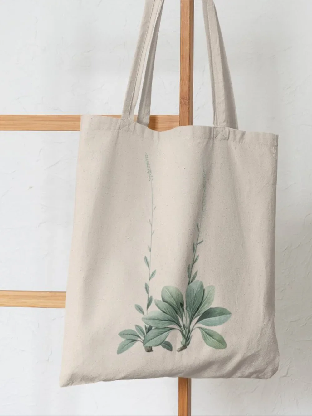 Blazing Star Vintage Floral Print Graphic Canvas Tote Bag